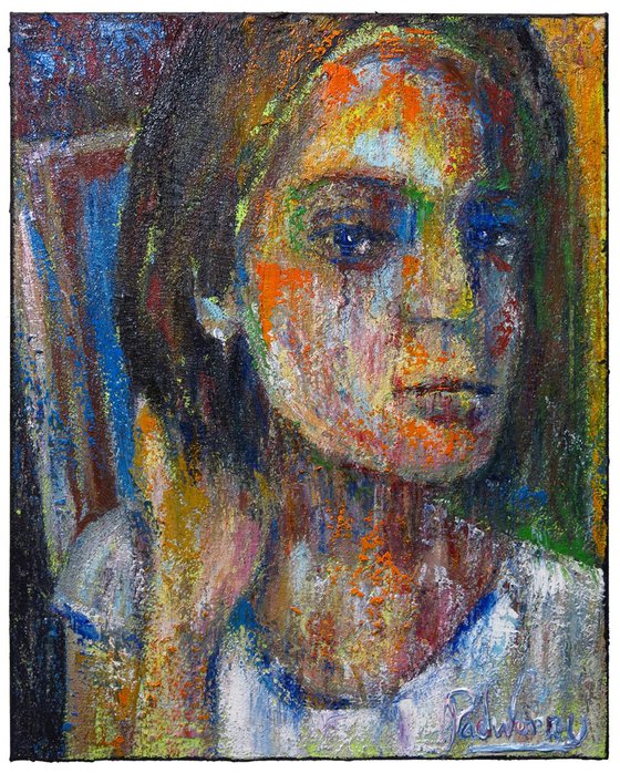 Original Oil Painting Portrait Expressionism