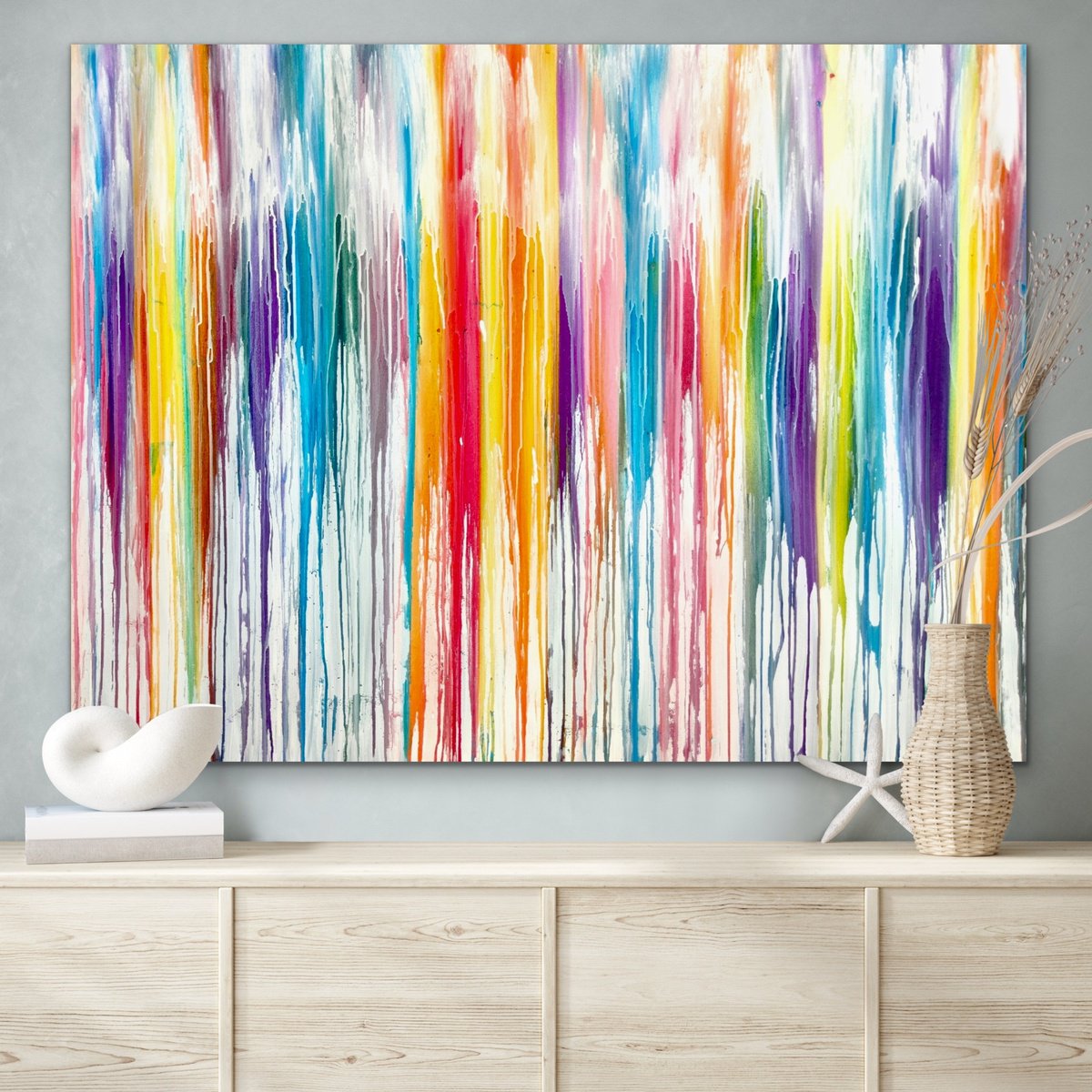 Abstract Acrylic Painting By Carla Sa Fernandes, 47 X 35, The Emotional Creation #409, Original Artwork