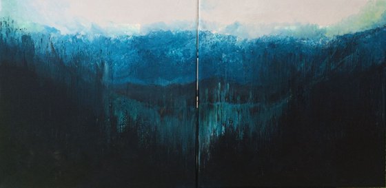 "Blue Monday"  16x32" / 40x80cm Landscape Painting // original painting