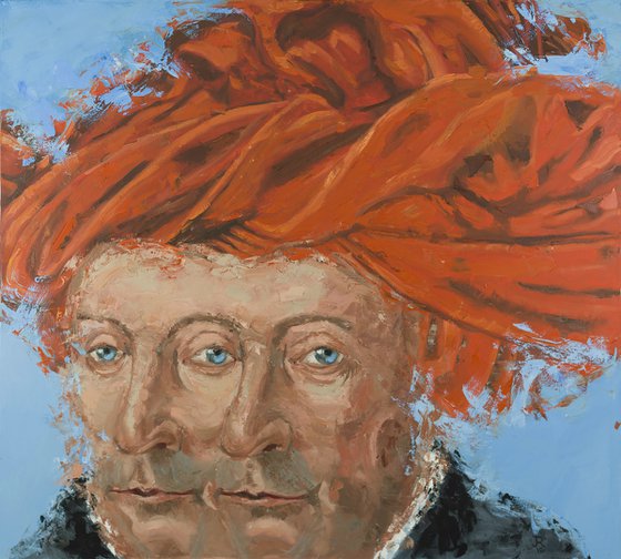 Man in Red Turban (after VanEyck)