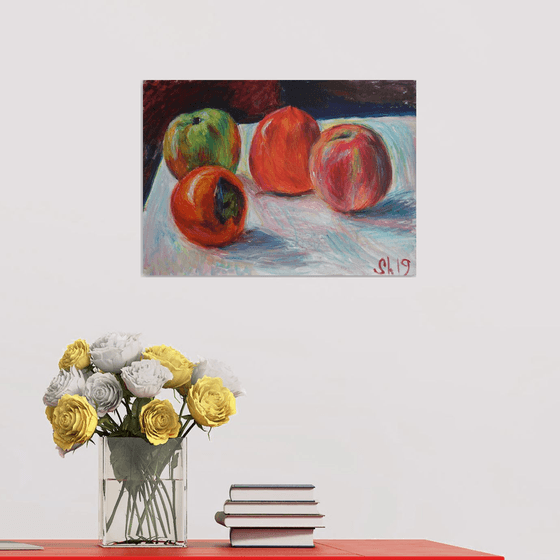 Persimmon and apples