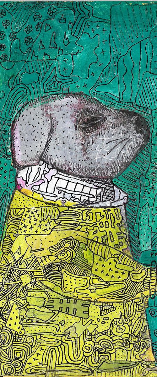 Smoking dog #3 by Pavel Kuragin