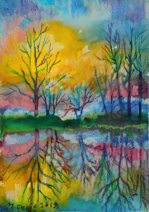 Water, trees and sky by Maja Grecic