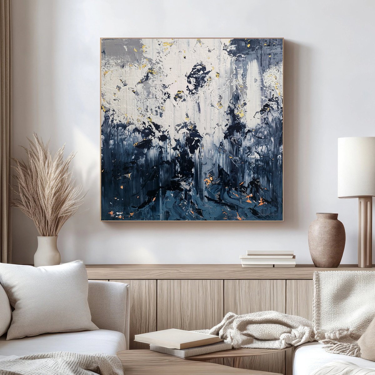 Abstract Acrylic Painting By Alex Senchenko, 39 X 39, Abstract 2540, Original Artwork