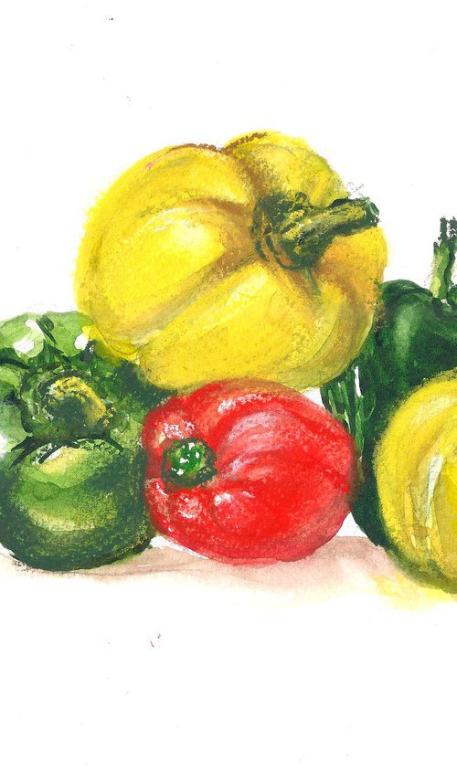 Colorful capsicums 5 by Asha Shenoy