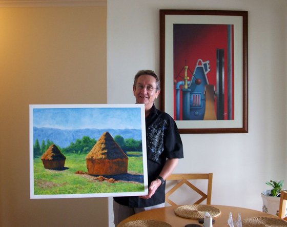 Monet Tribute Haystacks late summer