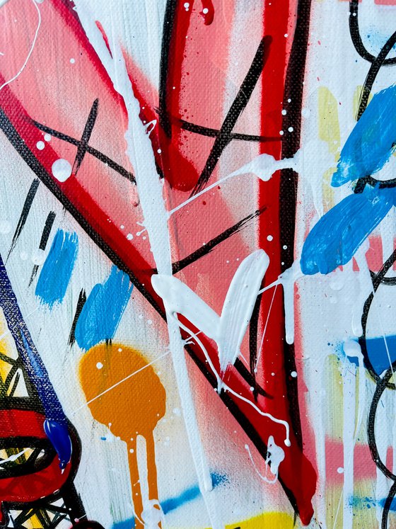 Je T’aime Paris. 50x100cm ready to hang.