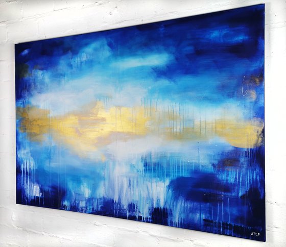 FLOATING GOLD #8 - Large abstract Seascape
