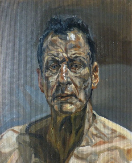 After Lucian Freud, Self-Portrait