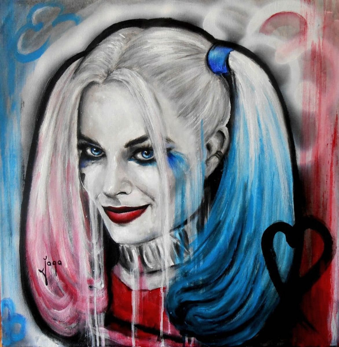 Harley Quinn Acrylic painting by Jaga | Artfinder