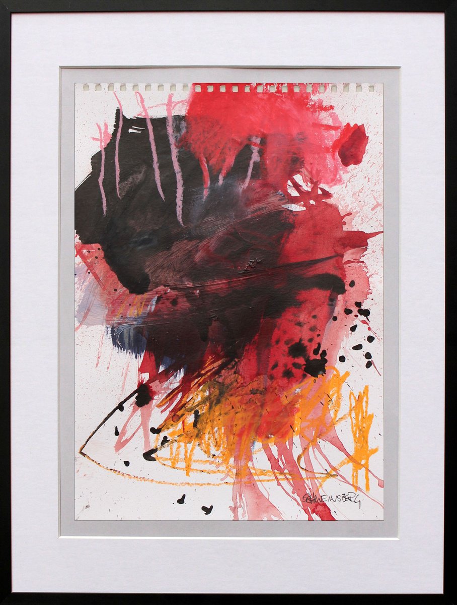 Expressive Abstract Painting By Daniela Schweinsberg, 12 X 16, Studio Conversations #34, Original Artwork