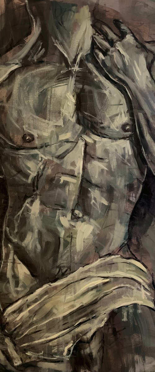 Naked male nude man by Emmanouil Nanouris