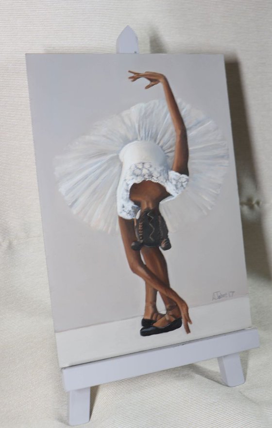 Ballet Portrait, Gabriella Alleyne, Framed Dancer Painting