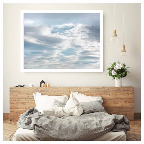 Some day when...  -  abstract cloud canvas in blue and white