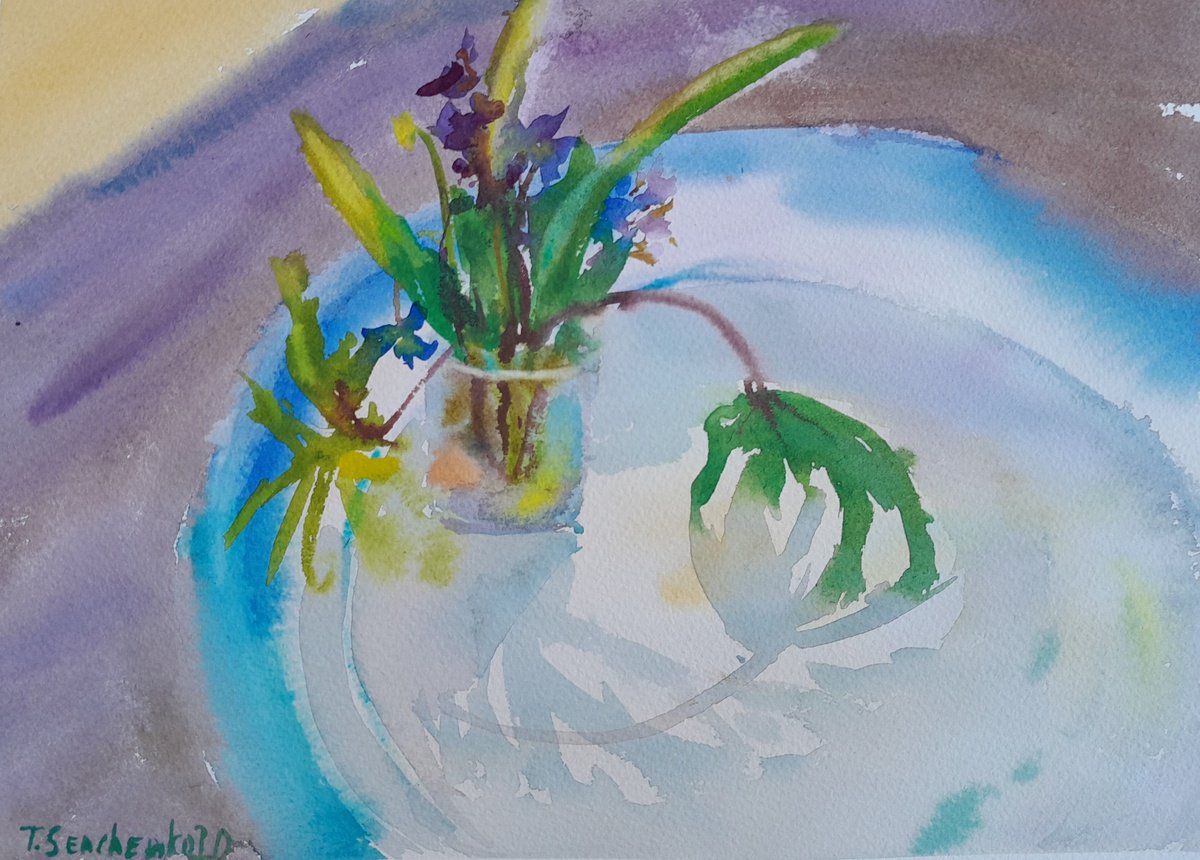 Impressionistic Watercolour , First Flowers By Tanya Sun, 12 X 8, Artwork For Sale On Artfinder