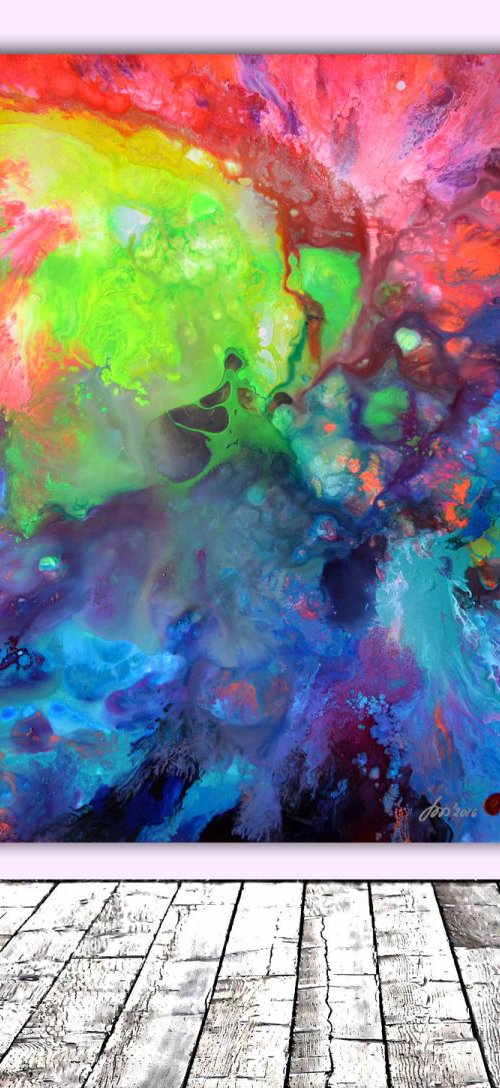 Mirror of the Soul - XL Big Painting - Large Painting - Ready to Hang, Hotel and Restaurant Wall Decoration by Soos Tiberiu