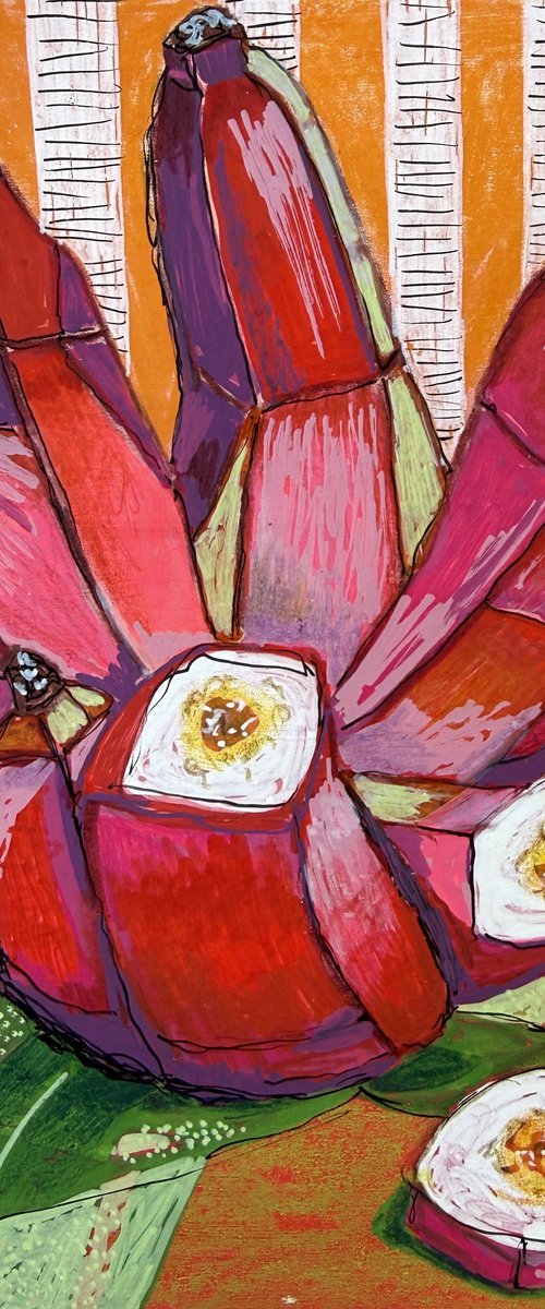 Red bananas by Marita Tobner
