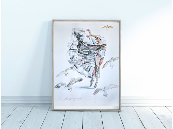 Ballet Watercolor Art