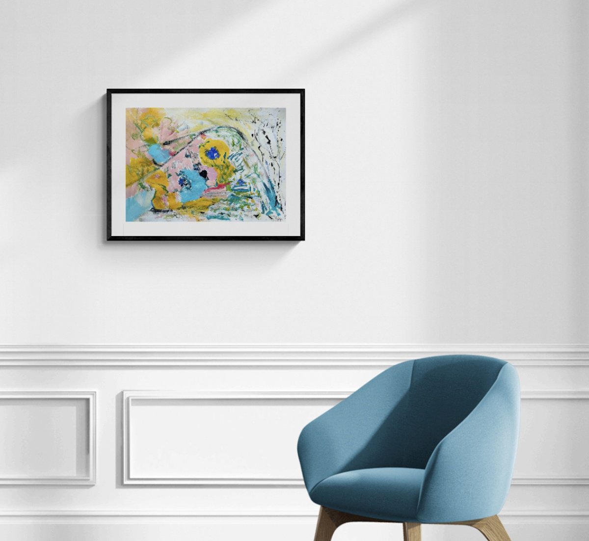 Organic Abstract Acrylic Painting By Christel Haag, 23 X 17, Let Your Love Grow 1, Original Artwork