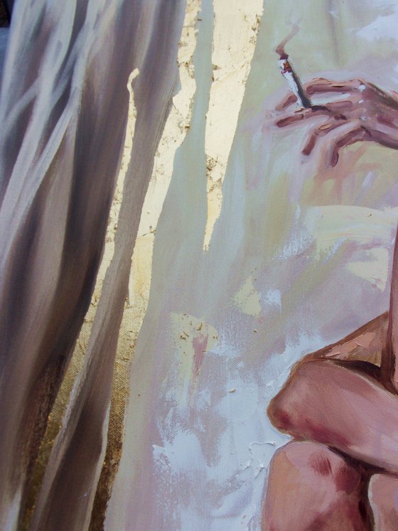 " BUTTERFLY WITH CIGARETTE IN WINDOW "