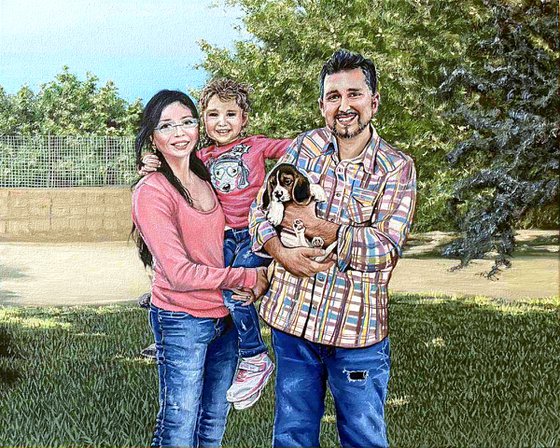 Commission portrait for a wonderful family