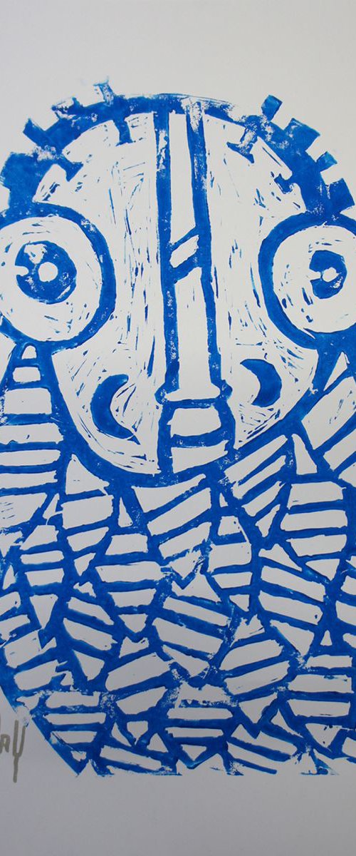 The Warrior - Blue by Kev Munday