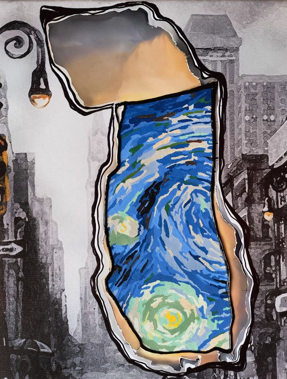 Starry night in New York city