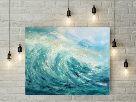 Surf's Up - XL, Wave Art, Seascape,