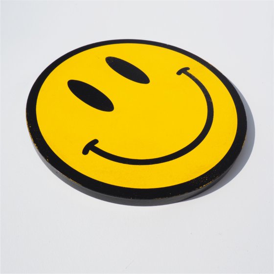 Large Distressed Smiley Face. Number 10