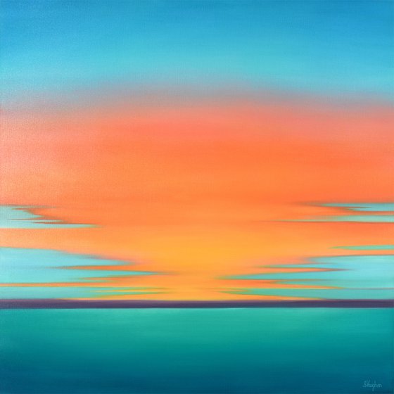 Ocean Sunset - Colorful Abstract Landscape