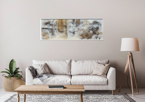 Fossil  - Abstract Art - Acrylic Painting - Canvas Art - Framed Painting - Abstract Painting - Industrial Art