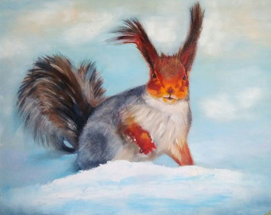 Squirrel, 50*40 cm.