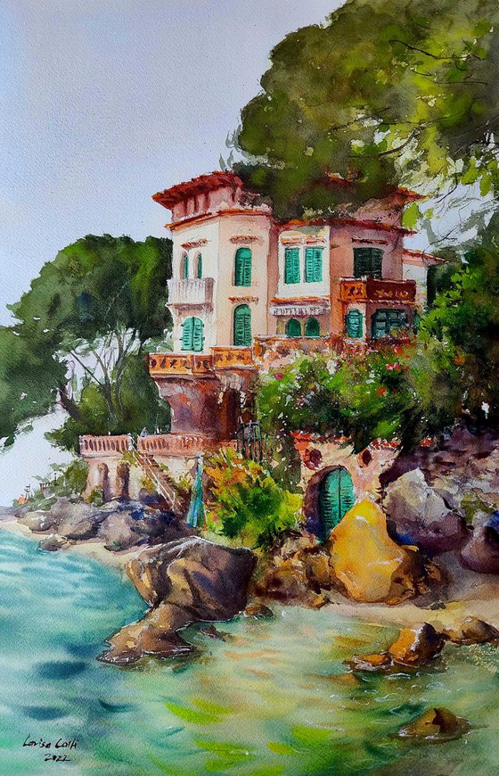 Dream Mansion | Original watercolor painting
