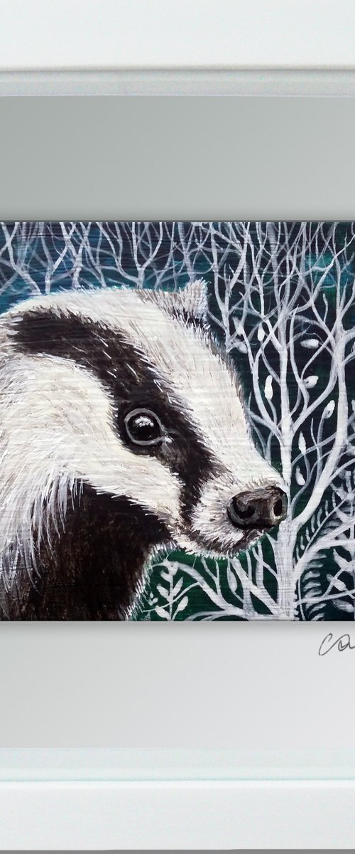 winter badger by Carolynne Coulson