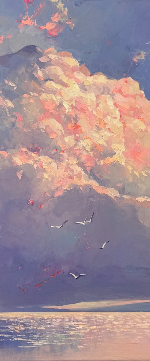 Sea, Sky and Clouds of Taormina by Natalia Yampolskaia