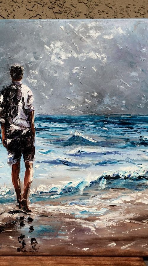 Silence before the storm. Palette knife texture. Gift idea by Inna Montano