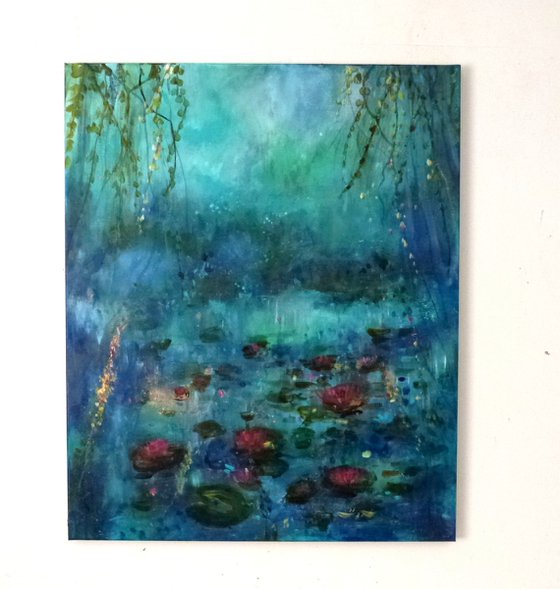 The blue pond 60x 73 cm.