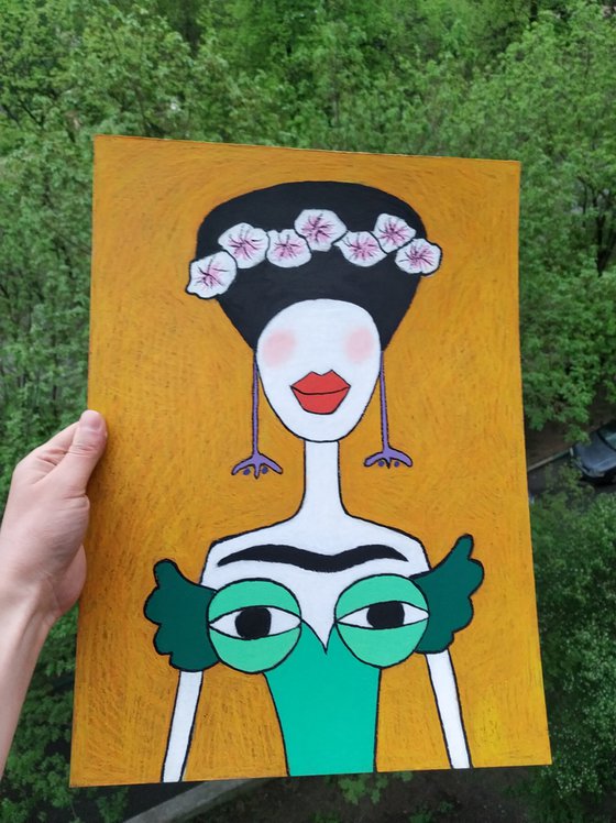 My tits love Frida(green dress)