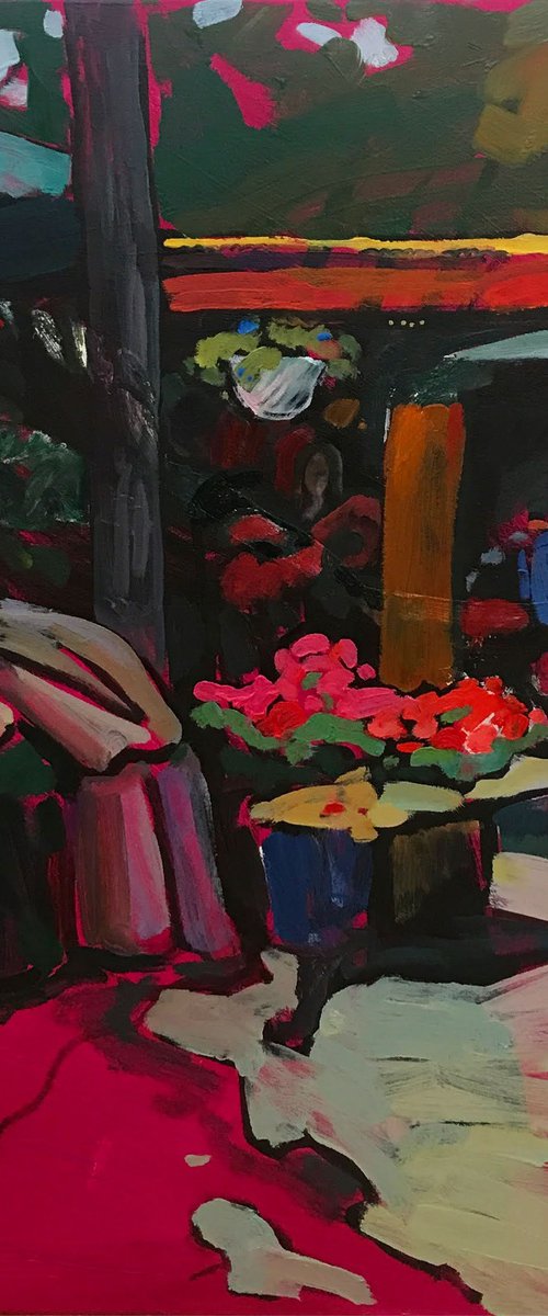 Flower Kiosk by the Metro by Natalia Matveeva