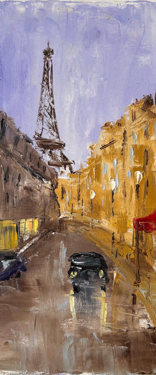 Parisian street, Eiffel tower by Dmitry Fedorov