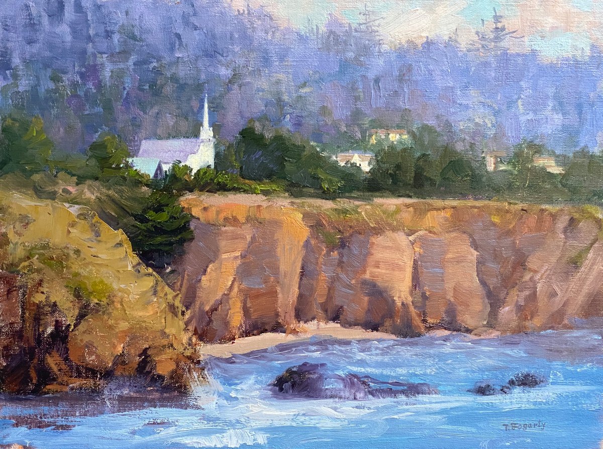 View Of Mendocino And Cliffside Trails by Tatyana Fogarty