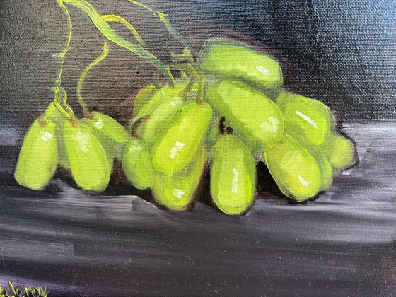 Still life with green grape