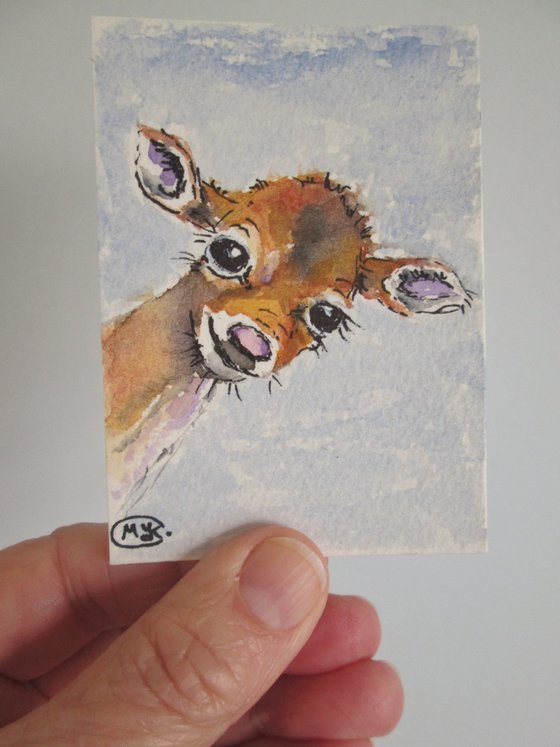 Fawn Deer Mounted Miniature