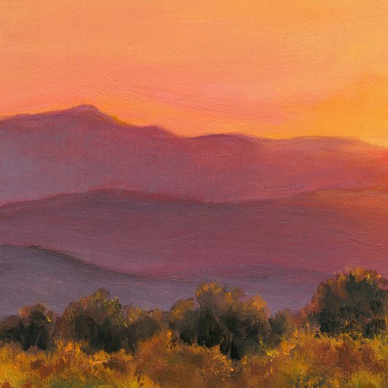 California golden hour landscape
