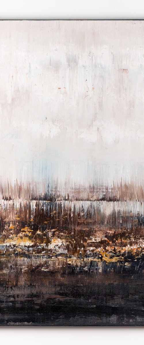 Brown abstract painting IG461 by Radek Smach