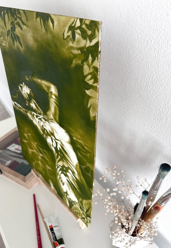 Forest Nymph’s Midday Nap - Olive Shadow Nude