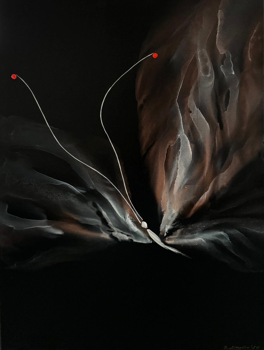 Abstract Animal Painting By Svetlana Martin, 24 X 31", Joy-Iii, Original Artwork