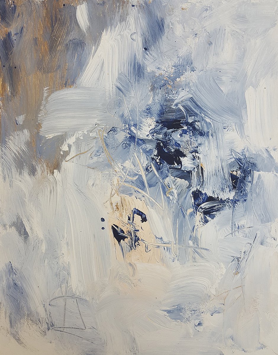 Abstract Oil Painting By Hugh Abernethy, 11 X 14, Pettedlip, Original Artwork