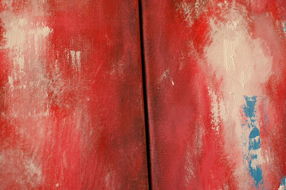 Abstract In Red Diptych