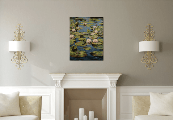 "Dance of petals on the water"